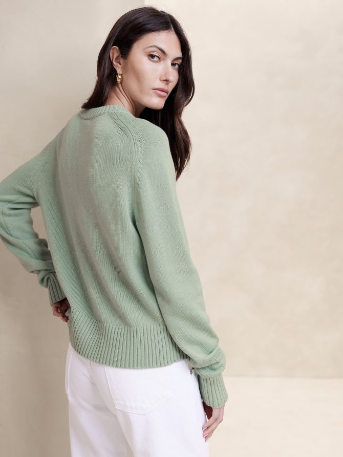 Cotton-Silk Crew-Neck Sweater - Image 3