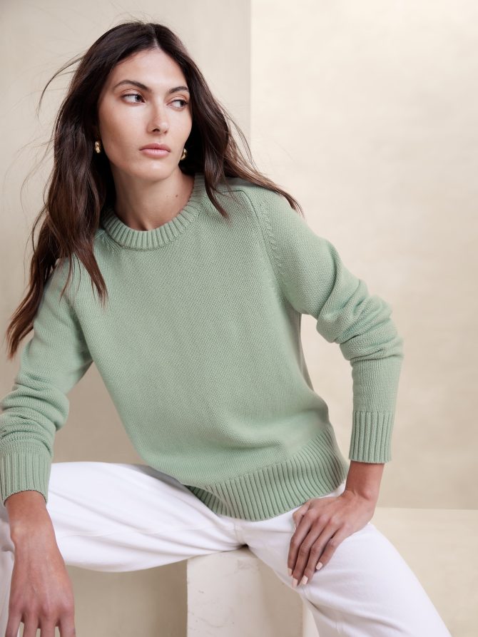 Cotton-Silk Crew-Neck Sweater - Image 4