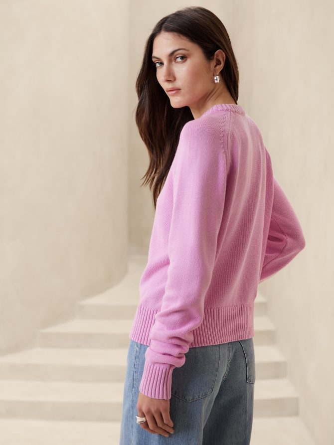 Cotton-Silk Crew-Neck Sweater - Image 6