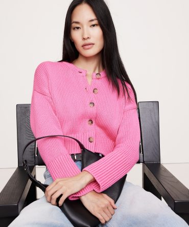 Cotton Cropped Cardigan
