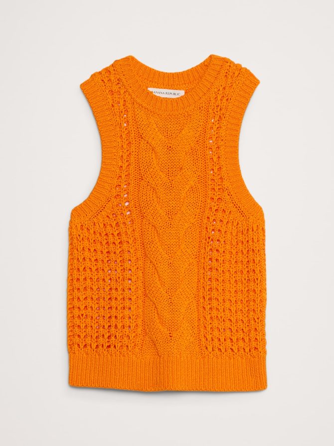 Cotton Cable-Knit Tank - Image 4