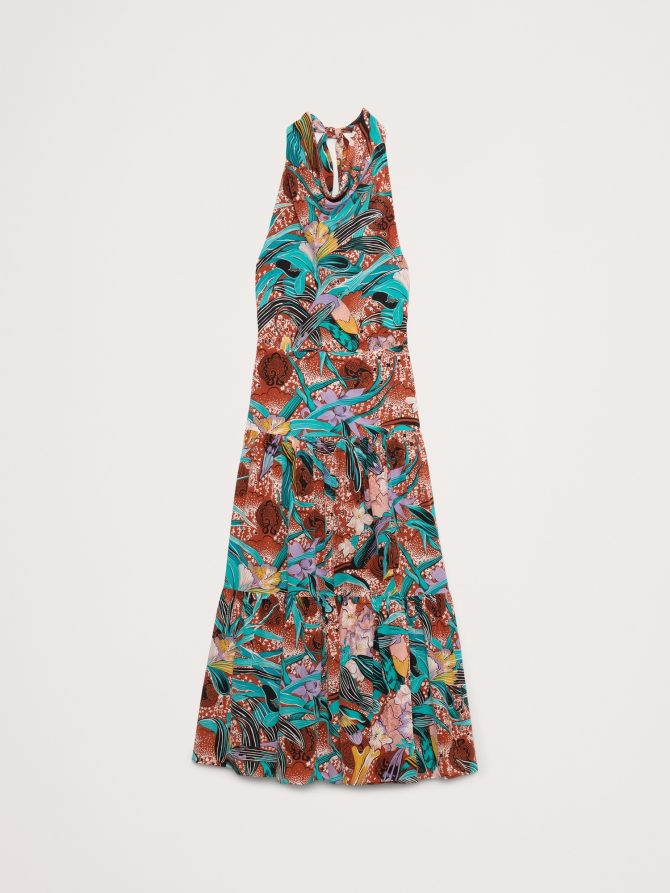 The White Lotus Matte Silk Halter Maxi Dress - Image 6