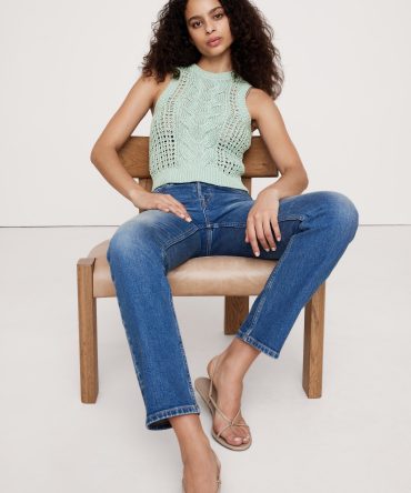 Cotton Cable-Knit Tank