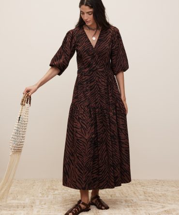 The White Lotus Cotton Wrap Dress