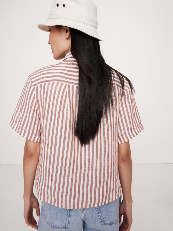 Boxy Linen Short-Sleeve Shirt - Image 3