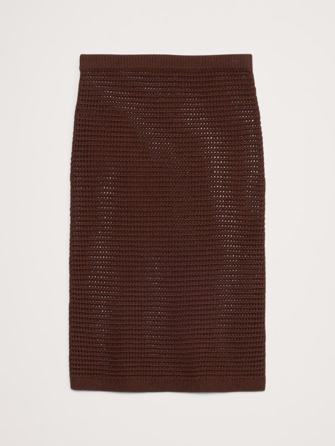 Cotton Crochet Mesh Skirt - Image 4