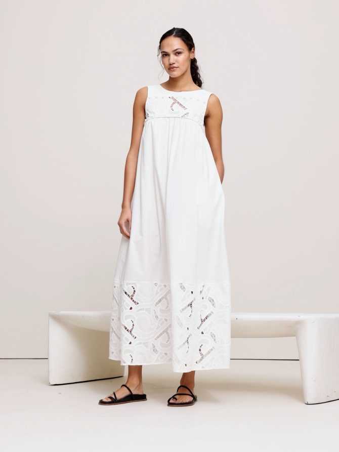 Embroidered Cotton Poplin Maxi Dress - Image 2