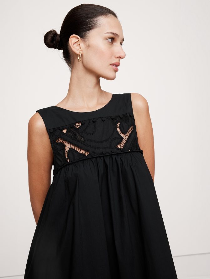 Embroidered Cotton Poplin Maxi Dress - Image 4