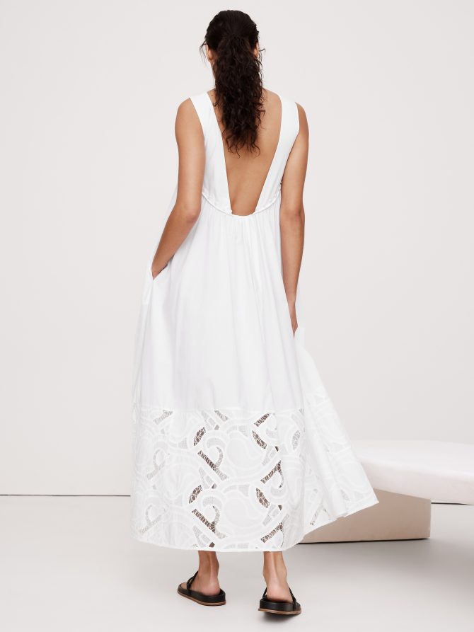 Embroidered Cotton Poplin Maxi Dress - Image 6