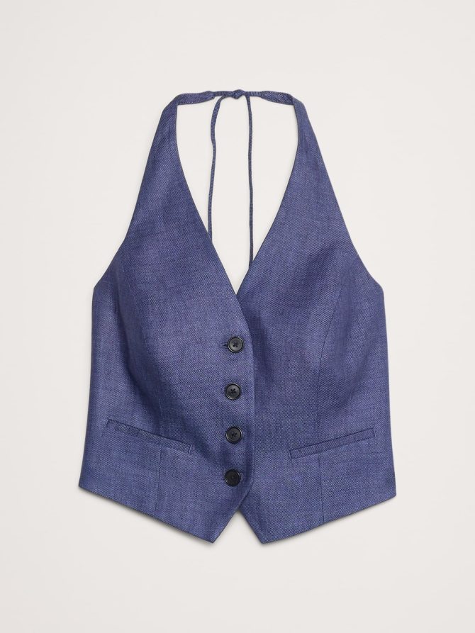 Linen Halter Vest - Image 7