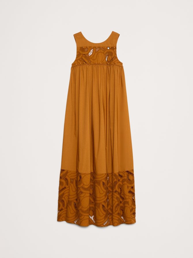 Embroidered Cotton Poplin Maxi Dress - Image 5