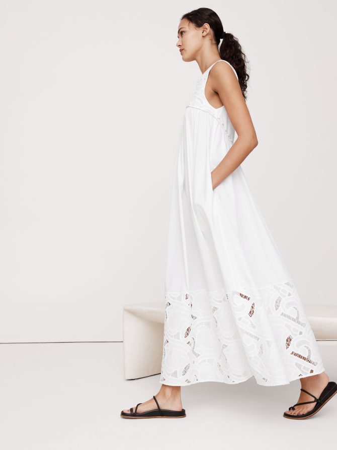 Embroidered Cotton Poplin Maxi Dress - Image 7