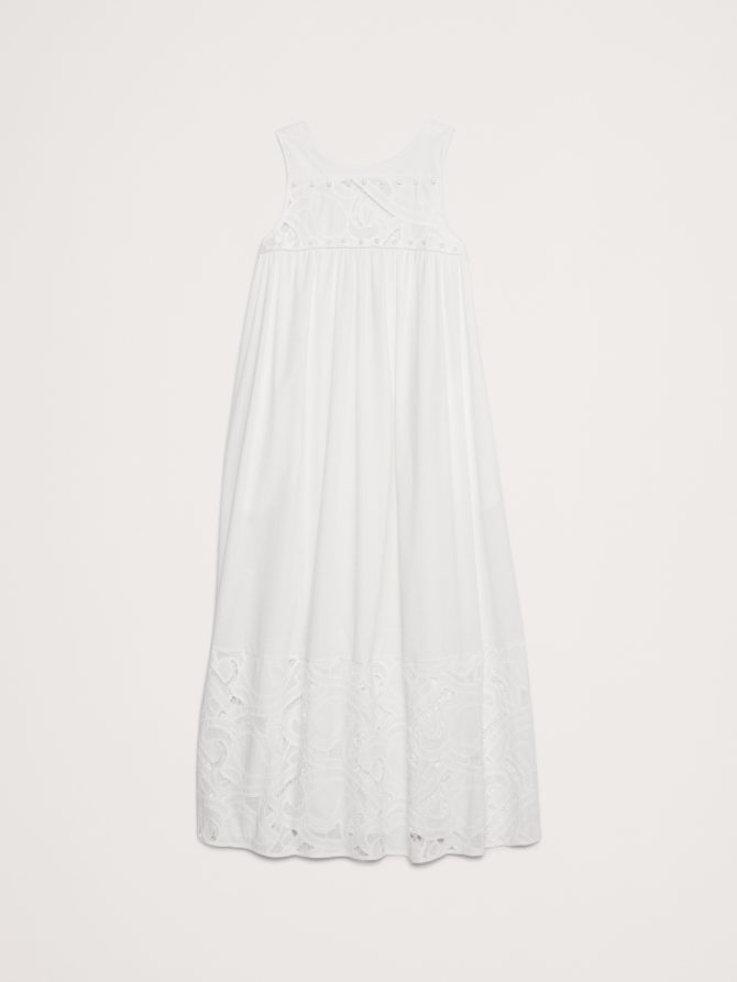 Embroidered Cotton Poplin Maxi Dress - Image 8