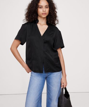Satin Short-Sleeve Shirt