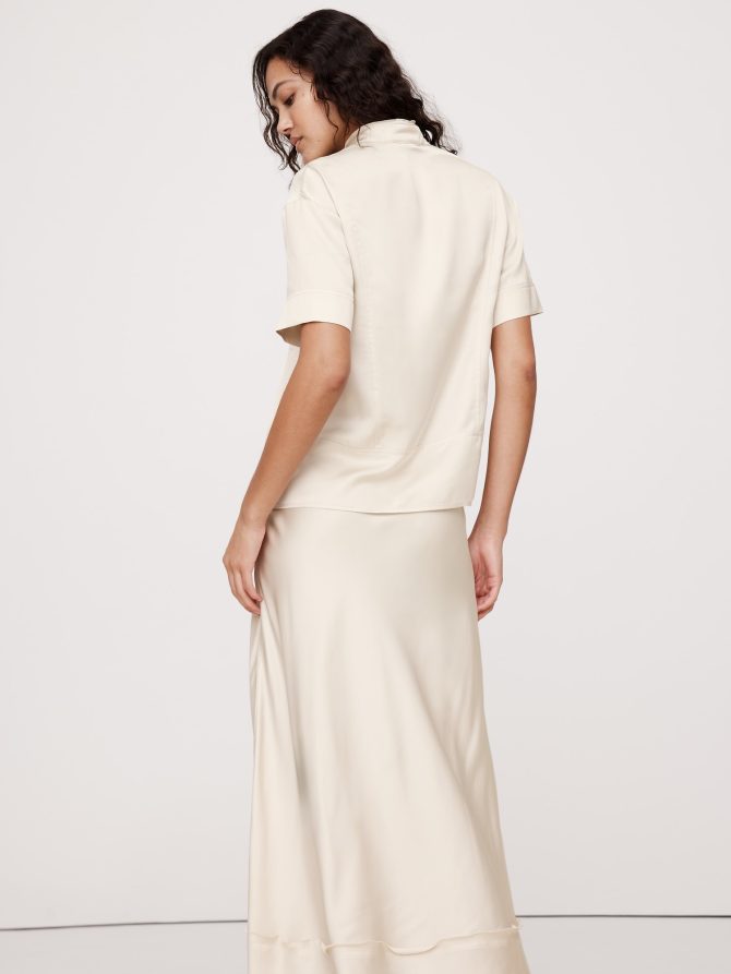 Satin Short-Sleeve Shirt - Image 5