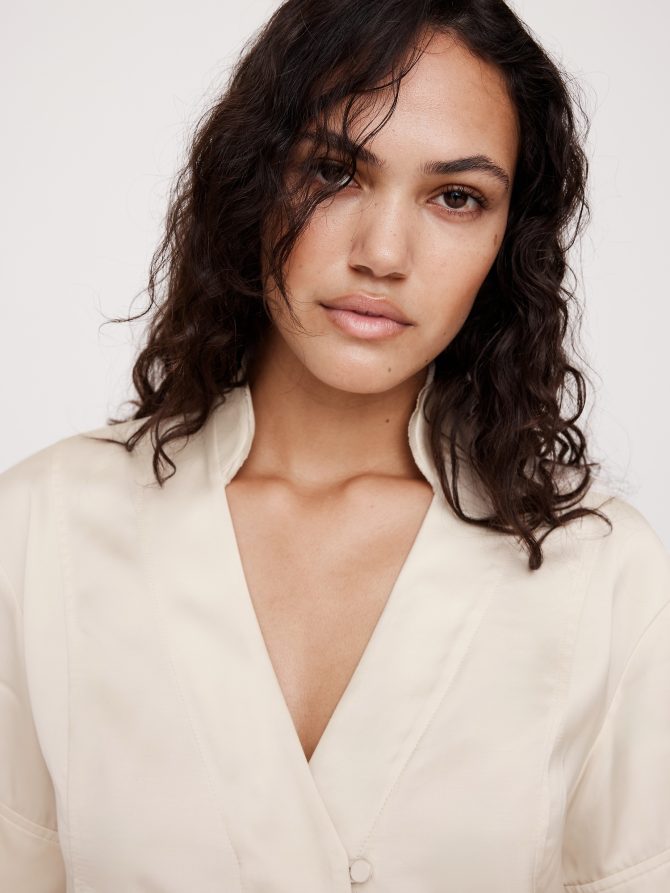 Satin Short-Sleeve Shirt - Image 6