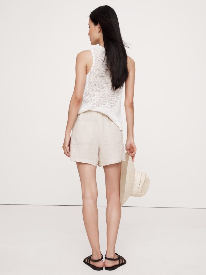 Linen Pull-On 4" Short - Image 6