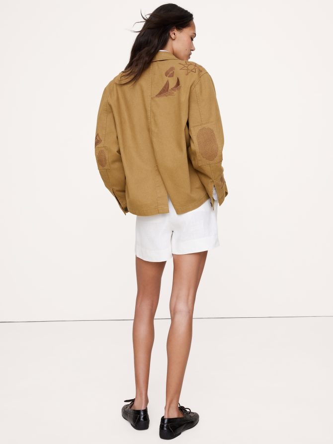 EMBROIDERED CANVAS CHORE COAT - Image 3