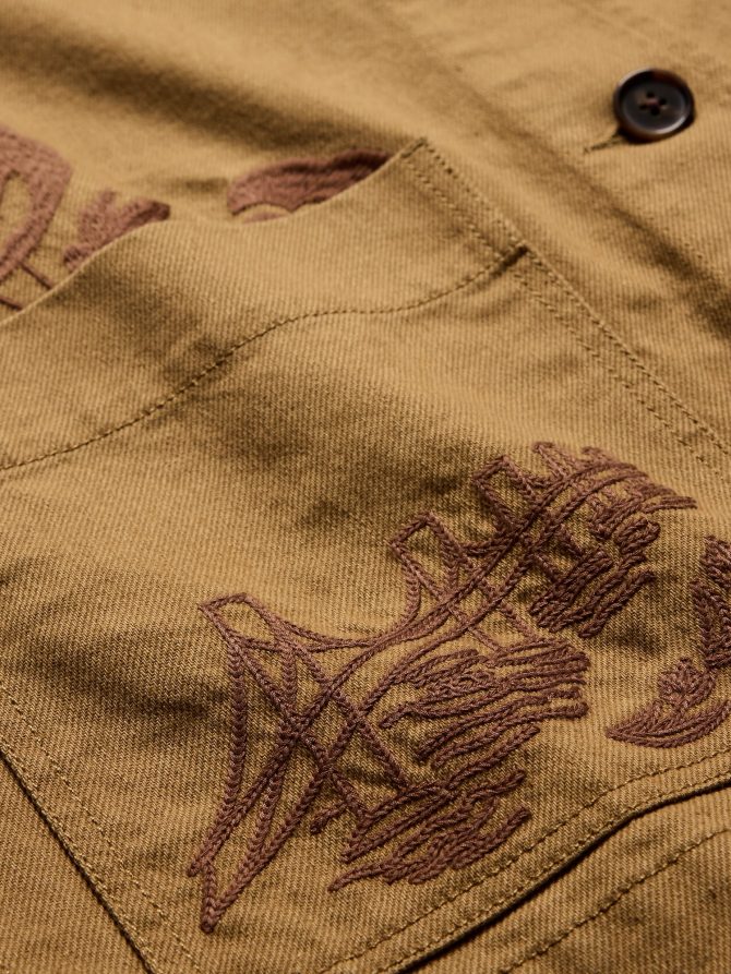 EMBROIDERED CANVAS CHORE COAT - Image 6