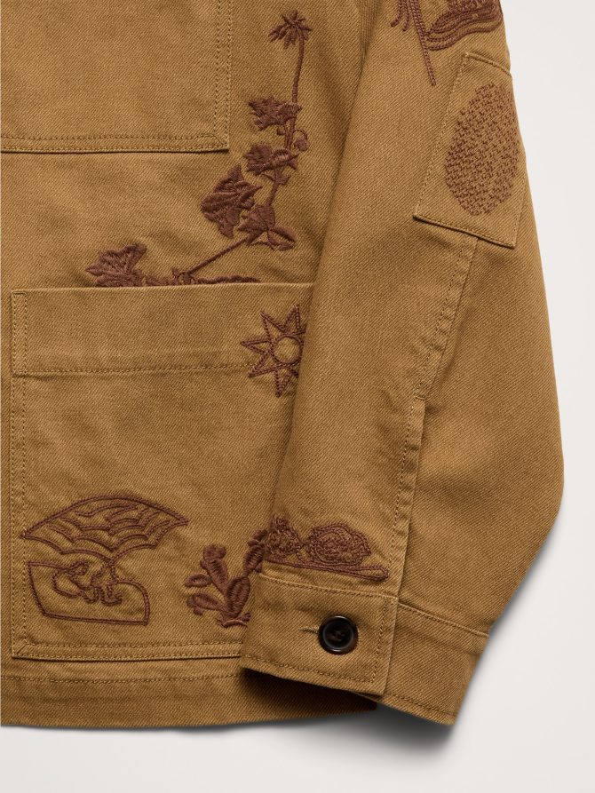 EMBROIDERED CANVAS CHORE COAT - Image 7