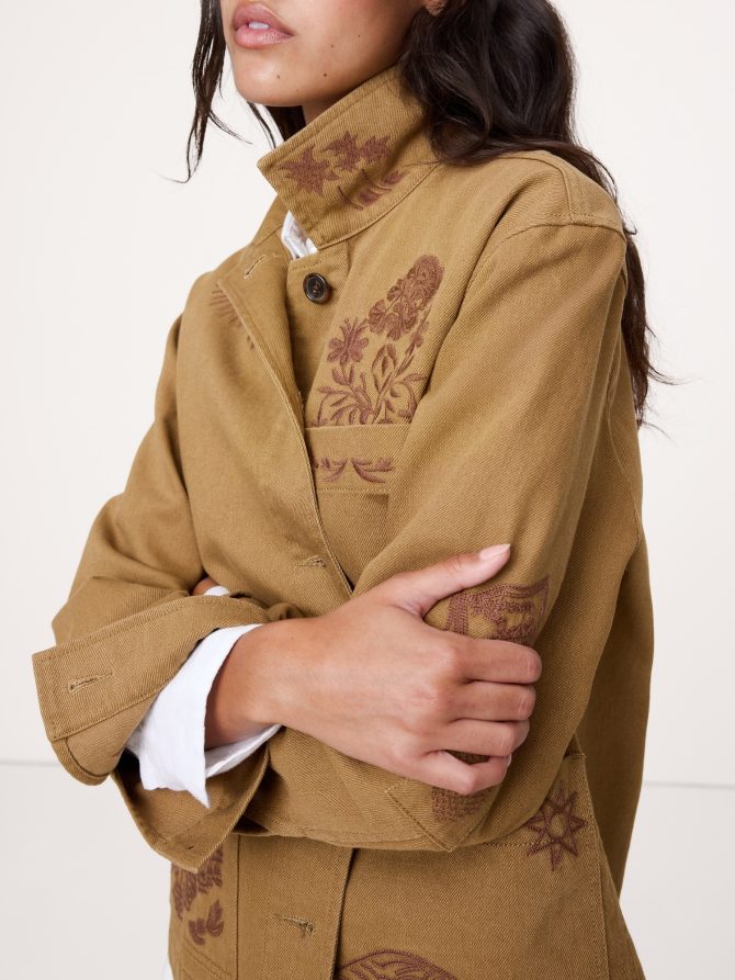 EMBROIDERED CANVAS CHORE COAT - Image 8