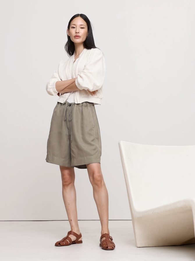 Linen Bomber Jacket - Image 2