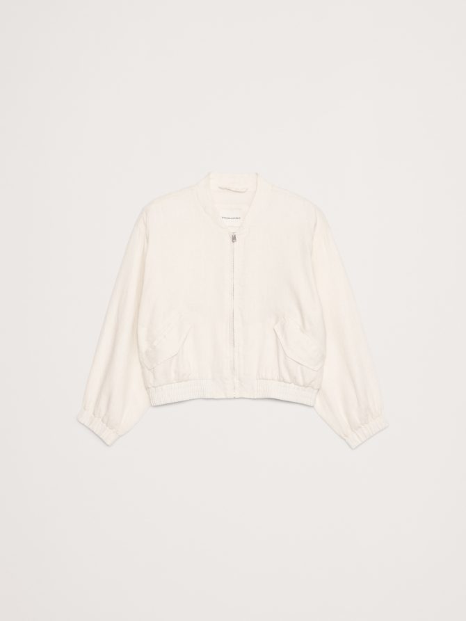 Linen Bomber Jacket - Image 5