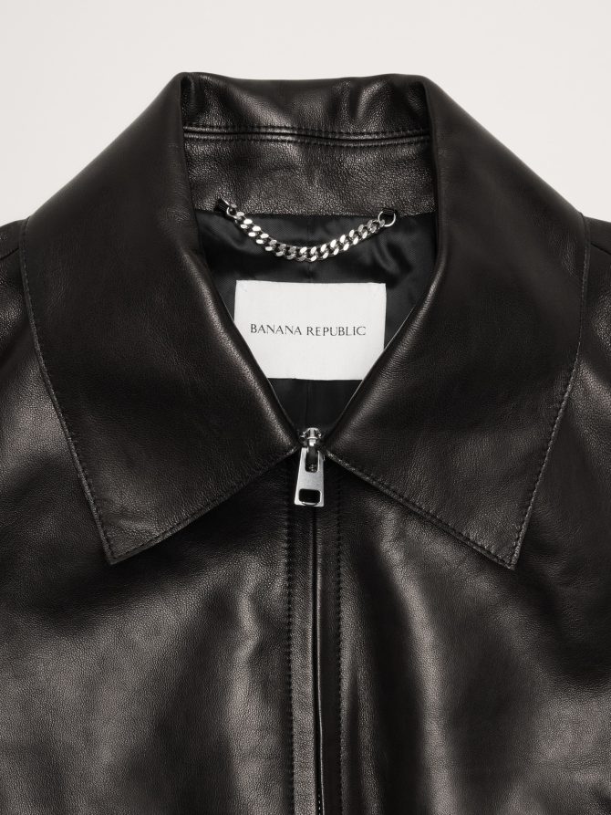 Minimalist Leather Jacket - Image 7