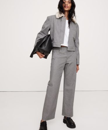Relaxed Cropped Denim Jacket