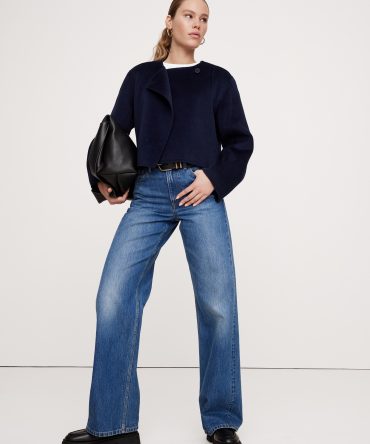 Double-Faced Cropped Jacket
