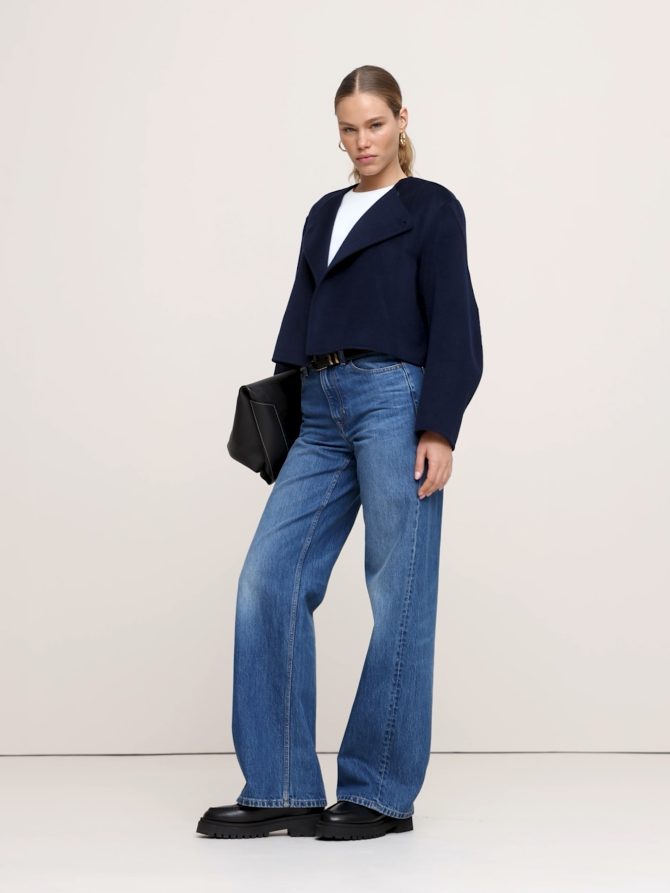 Double-Faced Cropped Jacket - Image 2