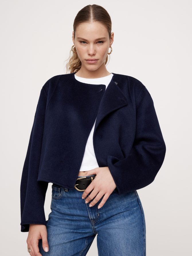 Double-Faced Cropped Jacket - Image 4