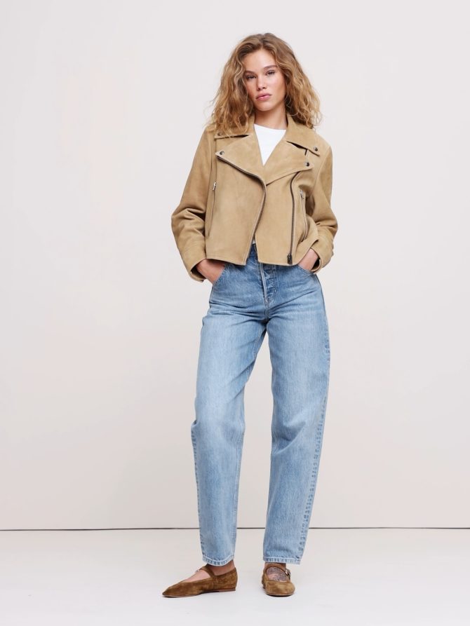 Enola Suede Moto Jacket - Image 2