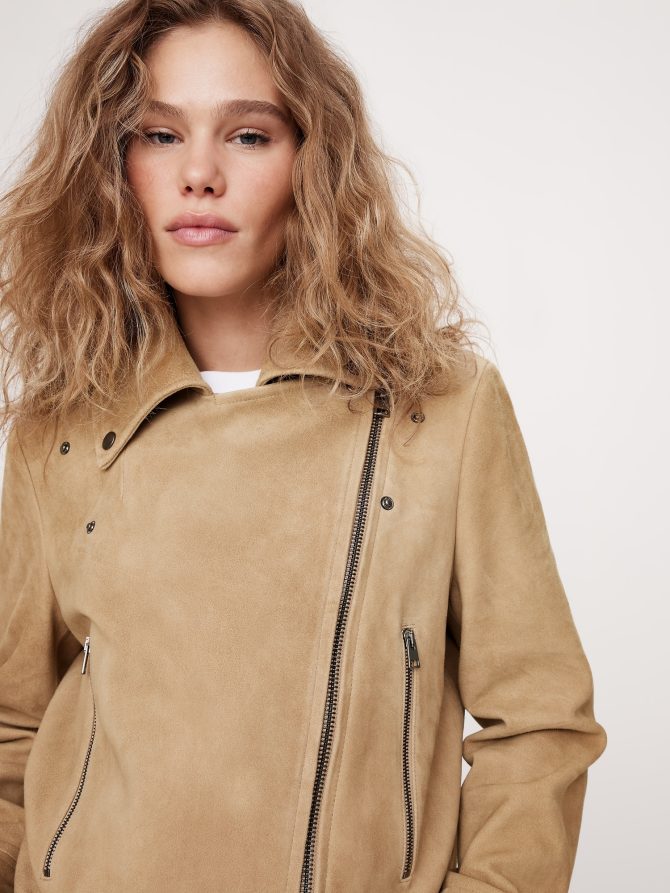 Enola Suede Moto Jacket - Image 4