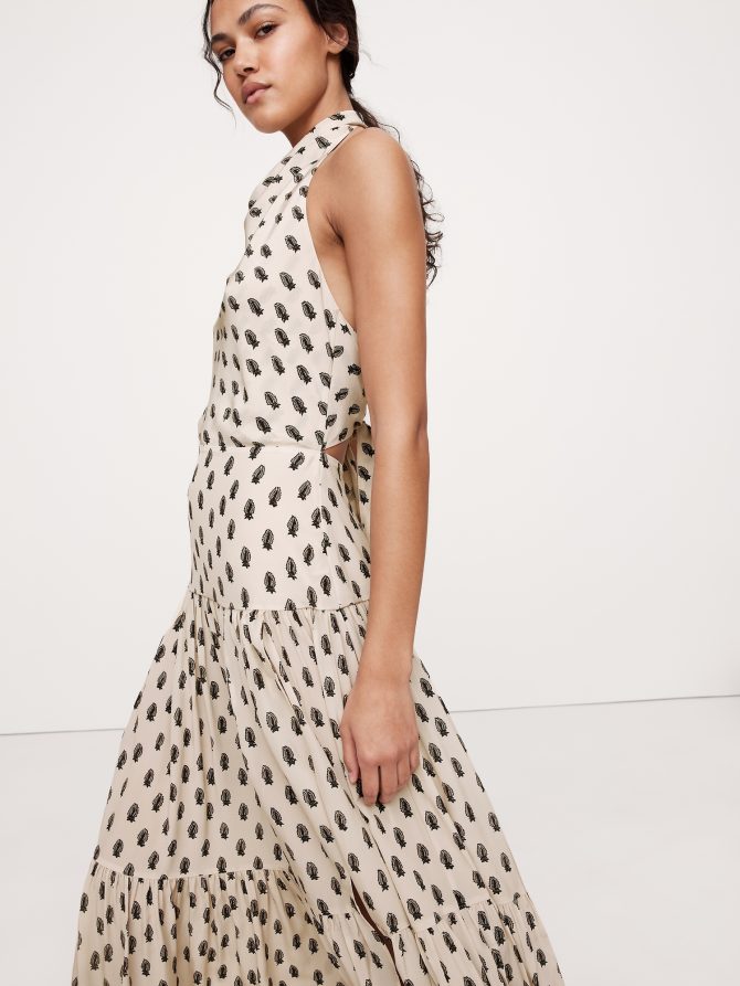 Matte Silk Halter Maxi Dress - Image 7