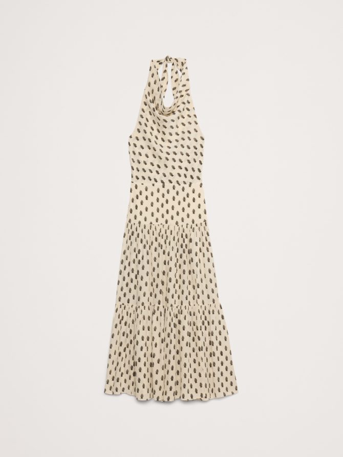 Matte Silk Halter Maxi Dress - Image 8