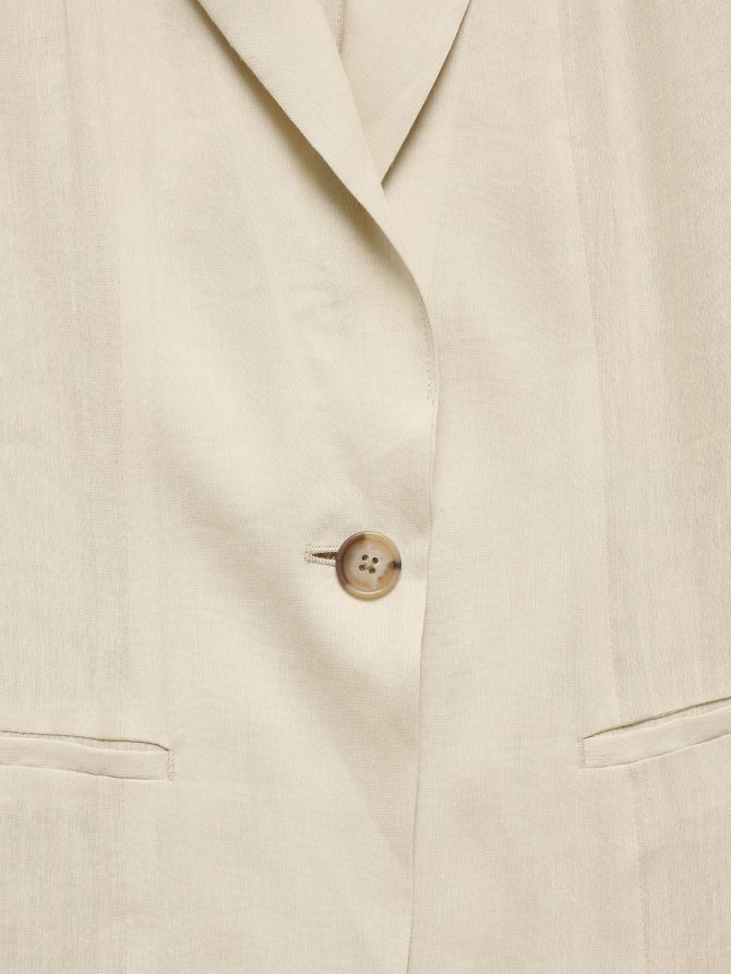Linen-Viscose Open-Back Blazer - Image 7