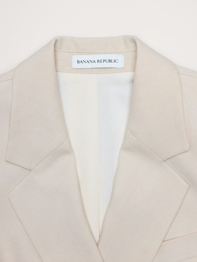 Drapey Twill Wrap Blazer - Image 7
