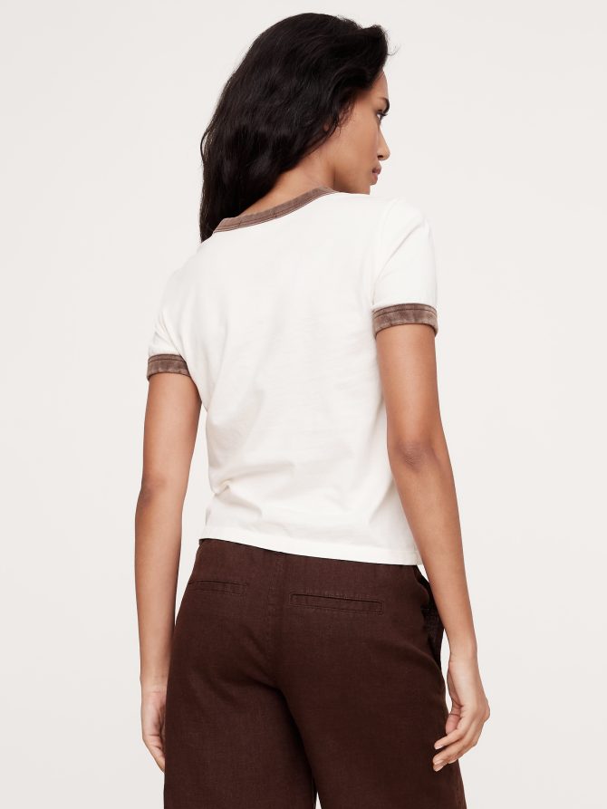 Slim-Fit Vintage Cotton Crew-Neck T-Shirt - Image 8