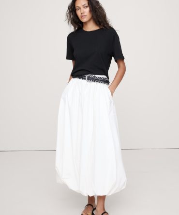 Oversized Cotton-Silk Crew-Neck T-Shirt