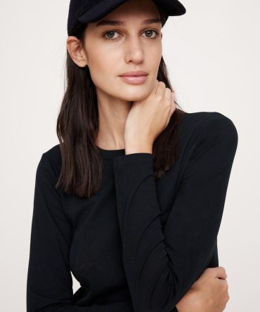 Airy Cotton Crepe Crew-Neck T-Shirt