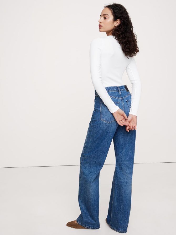 Ribbed Long-Sleeve Crew-Neck T-Shirt - Image 2