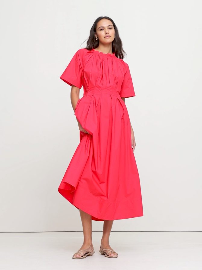 Cotton Poplin Open-Back Maxi Dress - Image 2