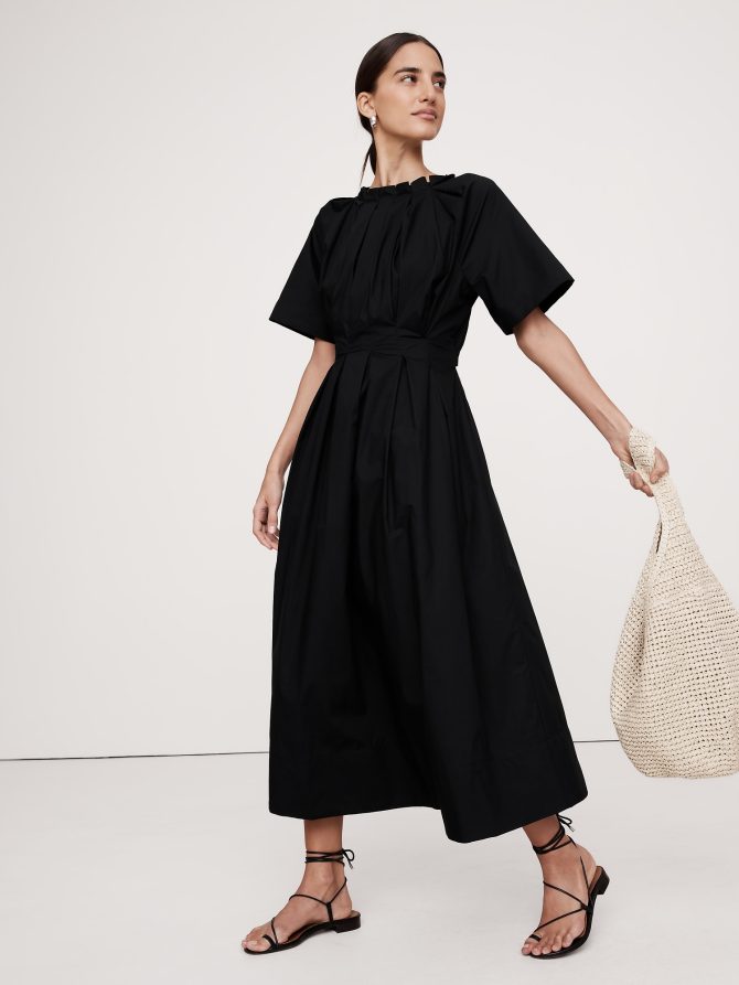 Cotton Poplin Open-Back Maxi Dress - Image 6
