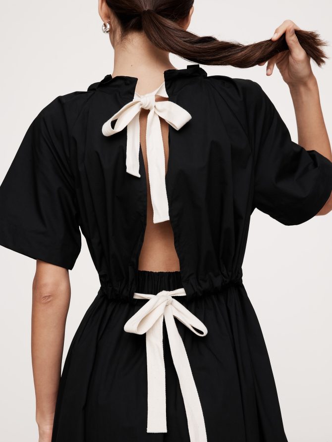 Cotton Poplin Open-Back Maxi Dress - Image 7