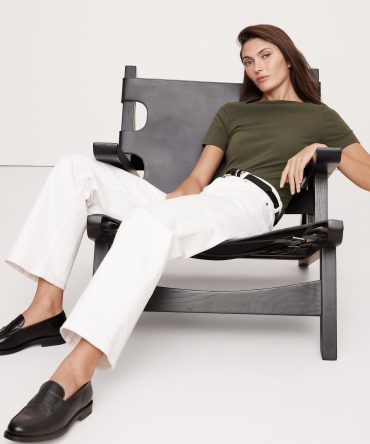 Refined Boat-Neck Short-Sleeve T-Shirt