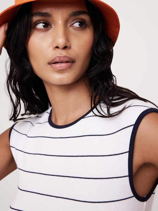 Ribbed Cap-Sleeve T-Shirt - Image 6