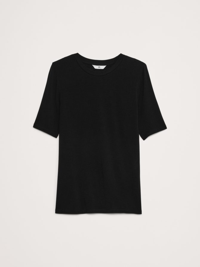 Luxe Wool-Blend Elbow-Sleeve Top - Image 4