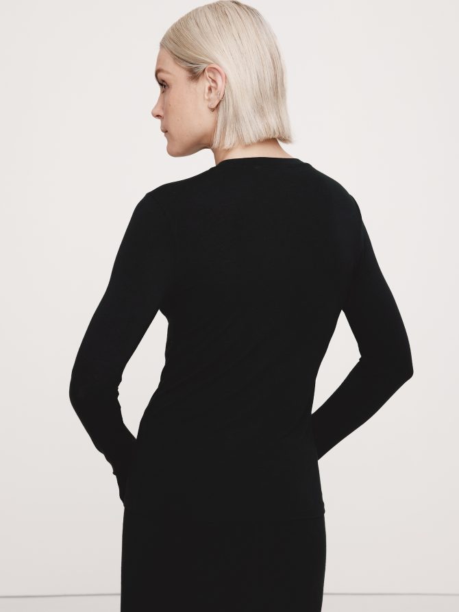 Luxe Wool-Blend Crew-Neck Top - Image 2