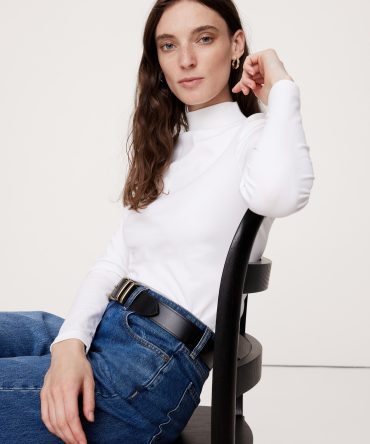 Refined Mock-Neck Top